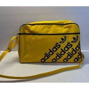 Adidas‎ (vintage 70s) Yellow Vintage Duffle Bag (13.5 x 8.5) gym bag